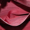 BURBERRY Nova Check Hand Bag Nylon Beige Silver Auth BD724-19