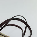 BURBERRY Nova Check Hand Bag Nylon Beige Silver Auth BD724-8