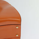 CELINE Tote Bag Leather Gold Orange Auth BD725V-17
