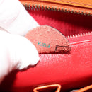 CELINE Tote Bag Leather Gold Orange Auth BD725V-12