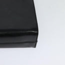 Salvatore Ferragamo Gancini Chain Shoulder Bag Leather Black Gold Auth BD726-16