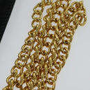 Salvatore Ferragamo Gancini Chain Shoulder Bag Leather Black Gold Auth BD726-8