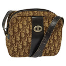 Christian Dior Trotter Canvas Shoulder Bag Brown Auth BD734-1