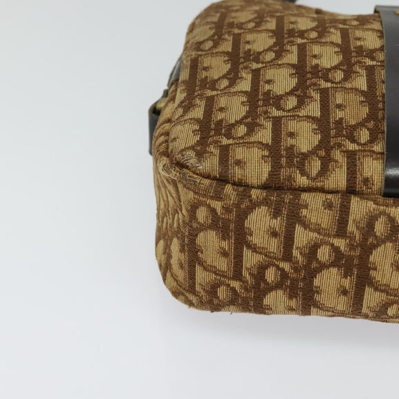 Christian Dior Trotter Canvas Shoulder Bag Brown Auth BD734