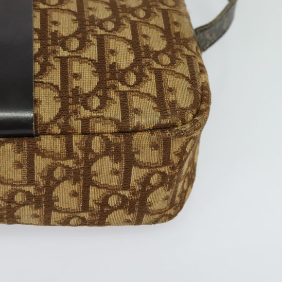 Christian Dior Trotter Canvas Shoulder Bag Brown Auth BD734