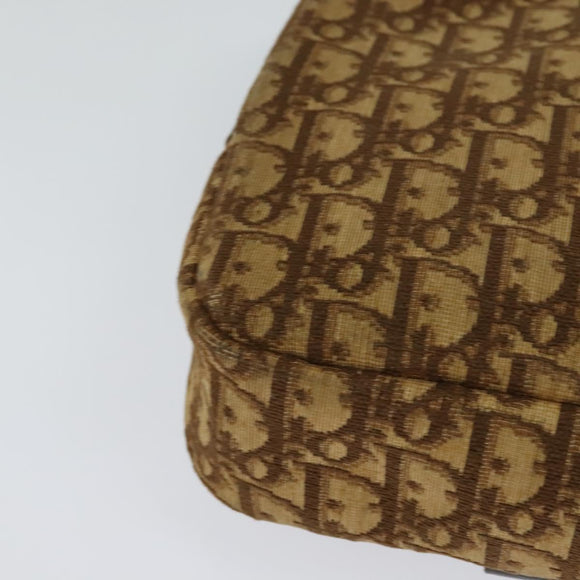 Christian Dior Trotter Canvas Shoulder Bag Brown Auth BD734