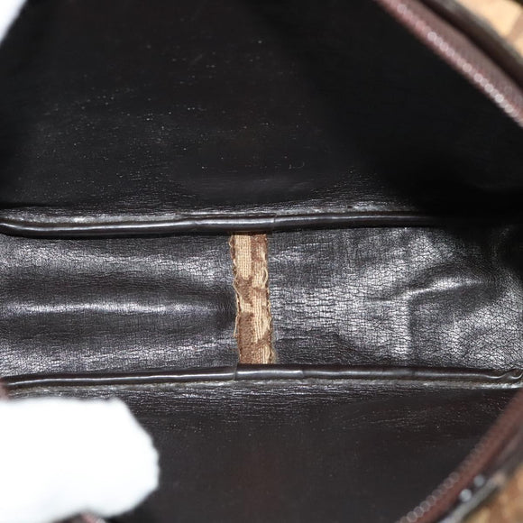 Christian Dior Trotter Canvas Shoulder Bag Brown Auth BD734