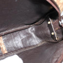 Christian Dior Trotter Canvas Shoulder Bag Brown Auth BD734-17