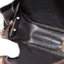 Christian Dior Trotter Canvas Shoulder Bag Brown Auth BD734-18