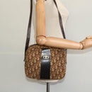 Christian Dior Trotter Canvas Shoulder Bag Brown Auth BD734-19