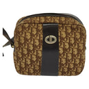 Christian Dior Trotter Canvas Shoulder Bag Brown Auth BD734-2