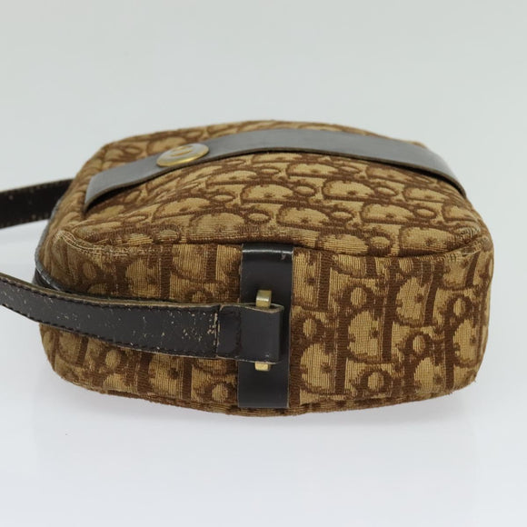 Christian Dior Trotter Canvas Shoulder Bag Brown Auth BD734