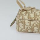 Christian Dior Romantic Pouch PVC Leather Beige Auth BD735-8