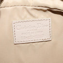 Christian Dior Romantic Pouch PVC Leather Beige Auth BD735-12