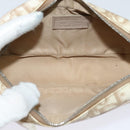 Christian Dior Romantic Pouch PVC Leather Beige Auth BD735-10