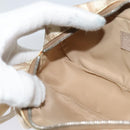 Christian Dior Romantic Pouch PVC Leather Beige Auth BD735-17