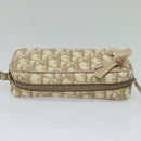 Christian Dior Romantic Pouch PVC Leather Beige Auth BD735-6