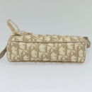 Christian Dior Romantic Pouch PVC Leather Beige Auth BD735-5