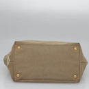 PRADA Tote Bag Canvas Beige Auth BD737-6