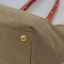 PRADA Tote Bag Canvas Beige Auth BD737-14