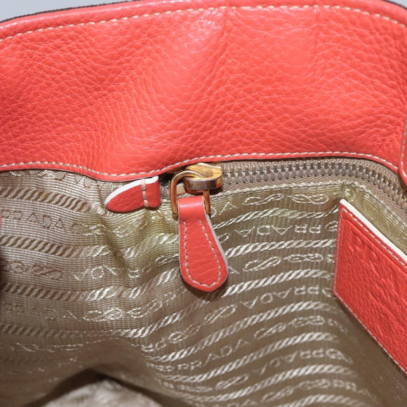 PRADA Tote Bag Canvas Beige Auth BD737