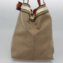 PRADA Tote Bag Canvas Beige Auth BD737-4