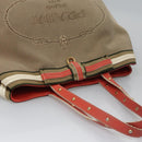 PRADA Tote Bag Canvas Beige Auth BD737-7