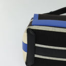 BURBERRY Shoulder Bag Canvas Black Blue Auth BD741V-9