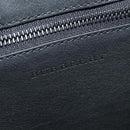 BURBERRY Shoulder Bag Canvas Black Blue Auth BD741V-17
