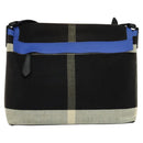 BURBERRY Shoulder Bag Canvas Black Blue Auth BD741V-2