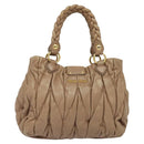 Miu Miu Hand Bag Leather 2way Pink Auth BD742-3