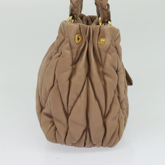 Miu Miu Hand Bag Leather 2way Pink Auth BD742