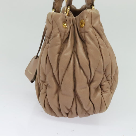 Miu Miu Hand Bag Leather 2way Pink Auth BD742