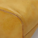 LOUIS VUITTON Monogram Vernis Houston Hand Bag Lime Yellow M91055 LV Auth BD751-11