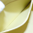 LOUIS VUITTON Monogram Vernis Houston Hand Bag Lime Yellow M91055 LV Auth BD751-22