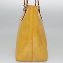 LOUIS VUITTON Monogram Vernis Houston Hand Bag Lime Yellow M91055 LV Auth BD751-3