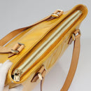 LOUIS VUITTON Monogram Vernis Houston Hand Bag Lime Yellow M91055 LV Auth BD751-6