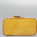LOUIS VUITTON Monogram Vernis Houston Hand Bag Lime Yellow M91055 LV Auth BD751-5