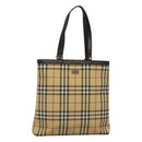 BURBERRY Nova Check Tote Bag PVC Beige Brown Auth BD761-1