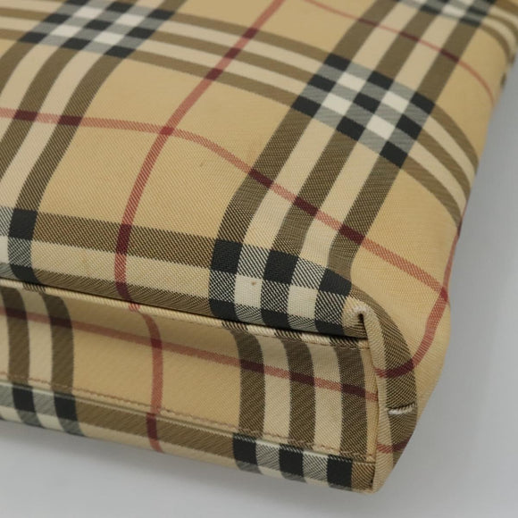 BURBERRY Nova Check Tote Bag PVC Beige Brown Auth BD761