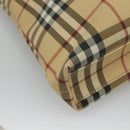 BURBERRY Nova Check Tote Bag PVC Beige Brown Auth BD761-13