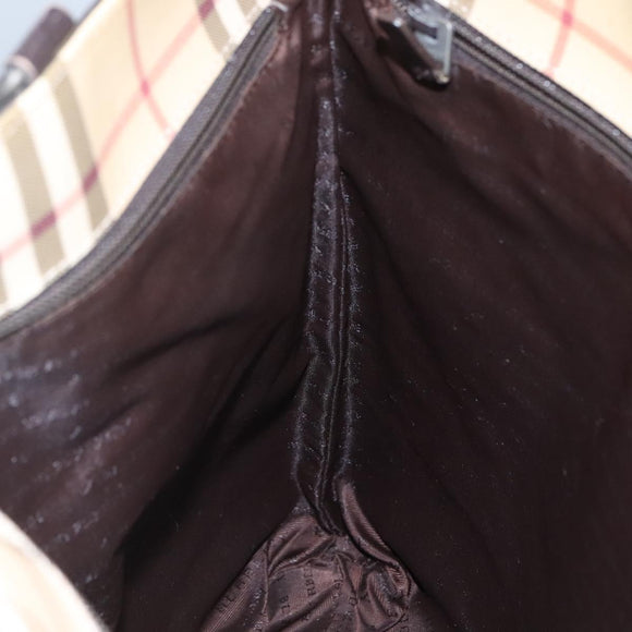 BURBERRY Nova Check Tote Bag PVC Beige Brown Auth BD761