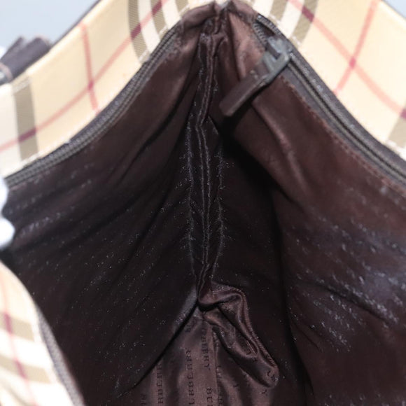 BURBERRY Nova Check Tote Bag PVC Beige Brown Auth BD761