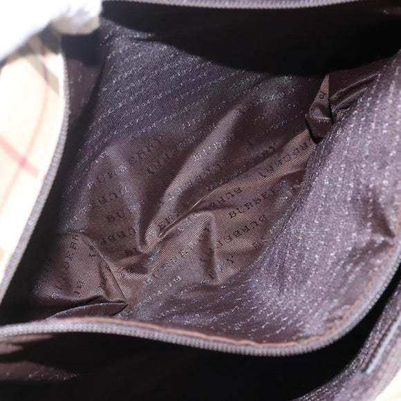 BURBERRY Nova Check Tote Bag PVC Beige Brown Auth BD761