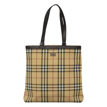 BURBERRY Nova Check Tote Bag PVC Beige Brown Auth BD761 - 0