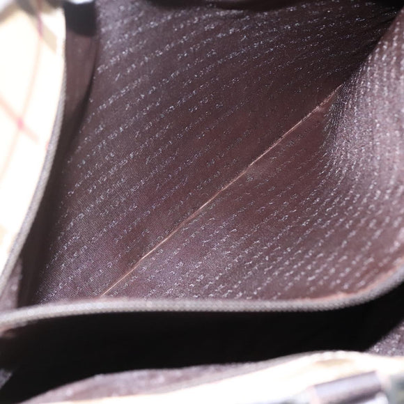 BURBERRY Nova Check Tote Bag PVC Beige Brown Auth BD761