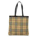 BURBERRY Nova Check Tote Bag PVC Beige Brown Auth BD761-2