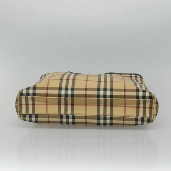 BURBERRY Nova Check Tote Bag PVC Beige Brown Auth BD761