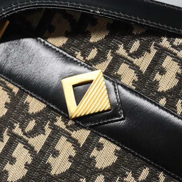 Christian Dior Trotter Canvas Shoulder Bag Navy Auth BD763