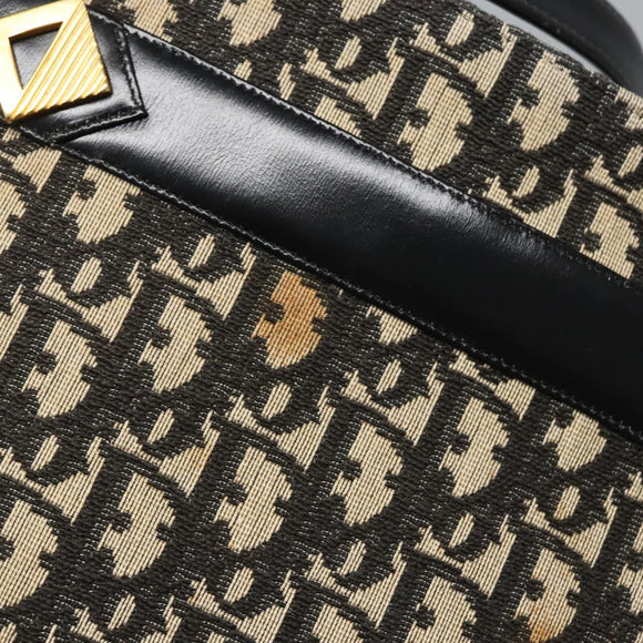 Christian Dior Trotter Canvas Shoulder Bag Navy Auth BD763